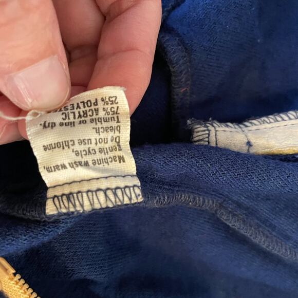 Vintage 60s Tony Trabert Blue Velour Tennis Jacket Small Made in USA Sportswear - Picture 6 of 16